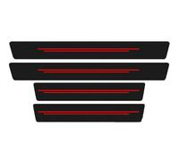 Auto Battitacco Protezione per Hyundai Kona SX2 2024 2025, Sottoporta Portiere Davanzale Portiera Listello Benvenuto Pedaliera AntiGraffio Accessori,C/Red Line