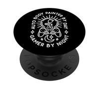 Auto Body Pittore Di Giorno Giocatore Di Notte - Amante dei Videogiochi PopSockets PopGrip Adesivo
