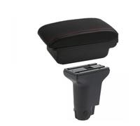 Auto Braccioli Per Fiat Per 500 Per Cronos 2012-2024 Bracciolo Centrale Scatola Portaoggetti Retrofit Dedicato Accessori Interni Rialzati(A red line No USB)