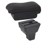 Auto Bracciolo Box Per Nissan Per Kicks 2016-2024 Parti Ricambio Interni Vano Portaoggetti Della Console Centrale(B1 Black red 3USB)