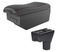 Auto Bracciolo Box Per Nissan Per March Per Micra K13 MK4 IV Per Sunny 2010-2023 Box Portaoggetti Per Bracciolo Auto(A1 Black red 7USB)