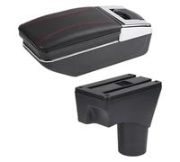 Auto Bracciolo Box Per Nissan Per March Per Micra K13 Per Sunny 2010-2023 Parti Di Ricambio Per Bracciolo Auto(A1 red line No USB)