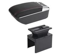 Auto Bracciolo Box Per Nissan Per Micra K14 2020-2023 Bracciolo Box Portaoggetti Accessori Interni Auto Console Centrale(B1 red line NO USB)