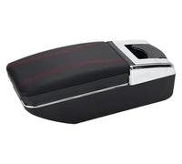 Auto Bracciolo Box Per Opel Per Corsa F 2019-2024 Vano Portaoggetti Per Bracciolo Centrale Interno(A1 Black red NO USB)