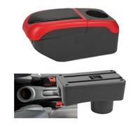 Auto Bracciolo Box Per Toyota Per Aygo X Bracciolo Per Auto Parti Retrofit Bracciolo Per Scatola Portaoggetti Per Auto Rinforzo Braccio Dettagli Interni Rialzati(Black Red)