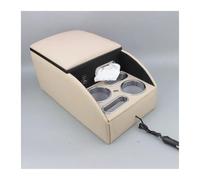 Auto Bracciolo Per Land Per Rover Per Freelander Per Discovery Corrimano Posteriore Box Di Ricarica Per Cellulare USB LED Metti Tovaglioli Carta Ammortizzatore Bagagliaio(Beige)