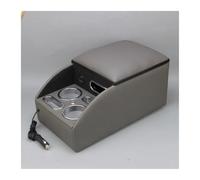 Auto Bracciolo Per Land Per Rover Per Freelander Per Discovery Corrimano Posteriore Box Di Ricarica Per Cellulare USB LED Metti Tovaglioli Carta Ammortizzatore Bagagliaio(Grey)