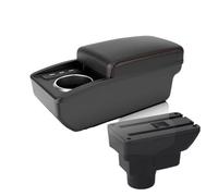 Auto Bracciolo Per Opel Per Corsa D Speciale Console Centrale Bracciolo Modifica Degli Interni Con USB Ammortizzatore Bagagliaio(B Red line 6 usb)