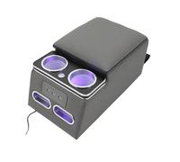 Auto Bracciolo Per Skoda Per Octavia Per Rapid Per Kodiaq Per Superb Per Fabia Box Corrimano Posteriore Caricabatterie Per Cellulare USB Ammortizzatore Bagagliaio(Grey)