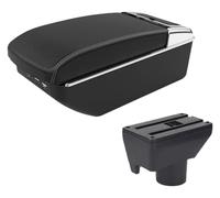 Auto Bracciolo Per Toyota Per Yaris Per Vitz Per Vios 2011-2017 Bracciolo Auto Doppio Strato Ampio Spazio Negozio Centrale(A3 Black white 7USB)