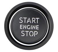 Auto Bracciolo Sticker Decorativo Per A4 A6 A3 A5 Q3 Q5 Q7 1 Chiave Di Avviamento Anello Decorativo Interruttore Accensione Pulsante Interni Coration Car Portachiavi Accensione(Nero)