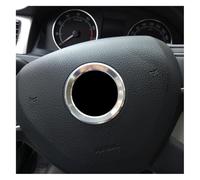 Auto Bracciolo Sticker Decorativo Per Octavia 2 A5 A7 Per Rapid Per Fabia Per Superb Adesivi Con Logo Sul Volante Emblemi Anelli Accessori Per Interni Stile Auto(Argento)