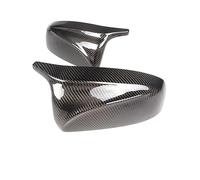 auto Calotte Specchietti Fibra Di Carbonio/ABS 2x Specchio Copertura Auto Laterale Specchio Retrovisore Copertura Shell Sostituzione Per BMW X5 X6 E70 E71 2007-2013 Calotta Specchietto Retrovisore(Car