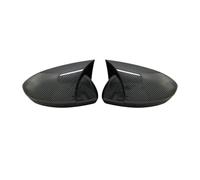 auto Calotte Specchietti Nero Lucido/Fibra Carbonio Per Megane 4 MK4 2016-2020 Bat Copertura Specchio Retrovisione Laterale Specchietto Retrovisore Tappo Copertura Calotta Specchietto Retrovisore(Carb