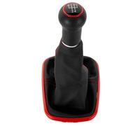 Auto Cambio Manopola Compatibile Con Per Golf Mk4 2000 2001 2002 2003 2004 2005 5/6 Pomello Del Cambio Di Velocità Leva Maniglia Ghetta Copertura Dello Stivale Testa Bastone(Red 5 speed 12MM)