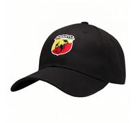 Auto Cappellino per Abarth 124 Spider 2016-2023, Cappello Baseball Uomo Cappellino Unisex Berretto da Baseball in Cotone con Logo Taglia Unica Baseball cap Donne Accesorios,Black
