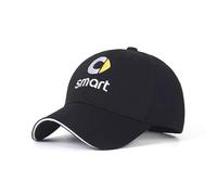 Auto Cappellino per Smart Fortwo C450 1998-2006, Cappellino da Baseball Uomo Berretto da Baseball in Cotone Cappello Regolabile con Logo per Uomo Donna Accessori, Taglia Unica,Black