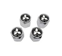 Auto Cappucci Delle Valvole per Mitsubishi ASX Lancer L200 Pajero Outlander,Tappi Valvole Pneumatici Tappini Gomme Parapolvere con Guarnizione in Gomma Cerchioni Accessori Parti