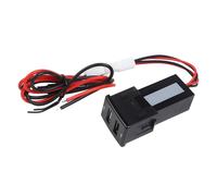 Auto Caricabatterie auto Doppio CC12V -DC24V Cruscotto Interruttore Nero For