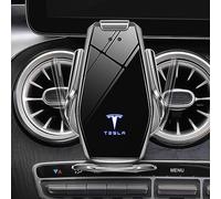 Auto Caricabatterie Wireless per Tesla Model S Model X 2016 2017 2018 2019 2020 2021 2022 2023 Ricarica Wireless Rapida Cellulare Supporto Smartphone Accessori,Right-Silverstyle