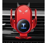 Auto Caricabatterie Wireless per Tesla Model S/X 2014 2015 2016 2017 2018 2019 2020 2021 2022 2023 Ricarica Wireless Rapida Cellulare Supporto Smartphone Accessori,Redstyle