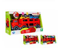Auto Carro Attrezzi Camion Trasporto BISARCA + 2 Macchine Luci Suoni Scala 1:16