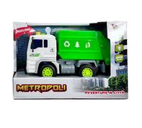 Auto Carro Camion della Spazzatura City Service con Luci e Suoni Scala 1:20