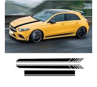 Auto Carrozzeria Strisce Adesivi per M=ercedes B=Enz A Klasse W177 A35 A45 A45 S W176 AMG, Impermeabili Durevole Resistente Graffi Adesivi Strisce Decorative,E/Matte Black