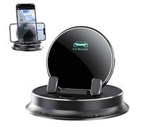 Auto Cellulare Supporto per Cruscotto Antiscivolo Base 360 Gradi Girevole Nero