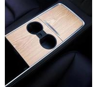 Auto Center Console Scatola Del Cambio Pannello Portabicchieri Acqua Telaio Di Copertura Trim Adesivo Antigraffio Per Modello 3 Y 2021-2023 decorazione(Wood)