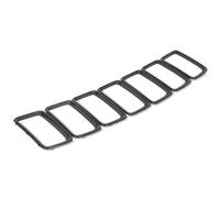 Auto Centrale Anteriore Griglia Per Jeep Per Grand Per Cherokee 2014 2015 2016 7 Pezzi Anelli Paraurti Anteriore Nero Lucido Griglia Inserto Copertura Presa D'aria(Glossy Black)