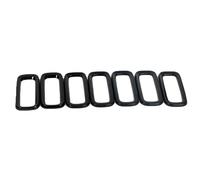Auto Centrale Anteriore Griglia Per Jeep Per Renegade 2015 2016 2017 ABS Nero 7 Pezzi Inserti Griglia Anteriore Griglia Racing Cornice Trim(Outside)