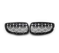 Auto Centrale Anteriore Griglia Per La Serie 3 Per E92 Per E93 Coupé Dal 2006 Al 2009 Coppia Di Griglie Anteriori Per Cofano Auto In ABS Nero Cromato Lucido(Black sliver)