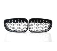 Auto Centrale Anteriore Griglia Per Serie 1 Per E81 Per E82 Per E87 Per E88 2007-2013 Griglie Per Auto Griglia Anteriore Nera Lucida Parti Da Corsa(Chrome and black)