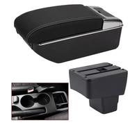 Auto Centrale Bracciolo Per Mazda Per CX-3 Bracciolo Retrofit Auto Bracciolo Scatola Di Immagazzinaggio Accessori Auto(D Black white line)