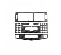 Auto Centro Console Panel Trim Per Benz W204 2007-2013 Fibra Carbonio Controllo Centrale CD Radio Button Decor Copertura Trim Adesivi(Red)