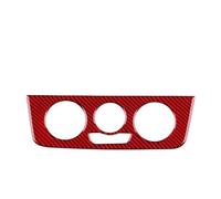 Auto Centro Console Panel Trim Per Seat Ibiza 6j 2009 2010-2014 Adesivo Fibra Carbonio LHD RHD Controllo Centrale AC Pannello Rivestimento Telaio(Type B Red Carbon)