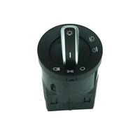 Auto Chrome Faro Lampada Nebbia Interruttore Controllo Manopola Sensore Compatibile Con Per Il Golf Per Jetta Per Bora Mk4 1998-2005 3B0941531 3BD941531A Manopola Luci Auto(With Chrome)
