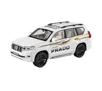 Auto Classica In Lega 1:18 Per Toyota Prado Lega Fuoristrada Modello Collezione Suv Giocattolo Bianco Con Suono E Luce Tirare Indietro Decorativi Da Collezione(White)