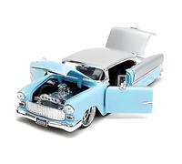 Auto Classica In Lega 1:24 Per Chevrolet BEL AIR 1955 Simulazione Blu Di Modello Di Auto Classica In Lega Prodotto Finito Decorazione Decorativi Da Collezione