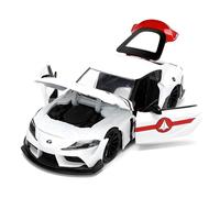 Auto Classica In Lega 1:24 Per Toyota Supra GR 2020 Bianco Piccola Scala Paesaggio Stradale Modello Tridimensionale Auto Decorativi Da Collezione