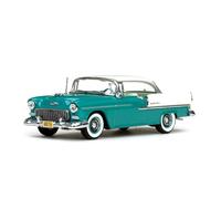Auto Classica In Lega 1 43 per Chevrolet Corvette BelAir Modello Di Auto In Lega 1955 Ornamenti Artistici Per La Casa Rossi Decorativi Da Collezione(Cyan)