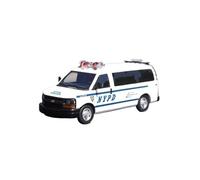 Auto Classica In Lega 1:43 Per Chevrolet GMC Savana Modello Auto Commerciale In Resina Veicolo Speciale Collezione Di Veicoli Rossi E Bianchi Decorativi Da Collezione(White)