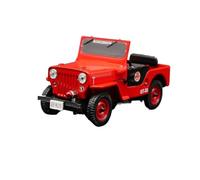 Auto Classica In Lega 1:43 Per Jeep Willys Vigili Del Fuoco Polizia Auto Scala Miniatura Fusione Di Metallo Lega Modello Rosso Decorativi Da Collezione