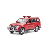 Auto Classica In Lega 1:43 Per Mitsubishi Pajero Auto Della Polizia Della Polizia Pubblica Sicurezza Auto Personalizzata Modello In Lega Rossa Decorativi Da Collezione(Red)