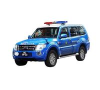 Auto Classica In Lega 1:43 Per Mitsubishi Pajero Macau Auto Della Polizia Pubblica Sicurezza Personalizzata Modello Auto In Lega Rosso Blu Decorativi Da Collezione(Blue)