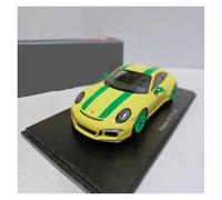 Auto Classica In Lega 1/43 Per Porsche 911 R 2017 Modello In Resina A Strisce Gialle E Verdi Decorazione Per Libreria Per Adulti Decorativi Da Collezione