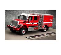 Auto Classica In Lega 1:50 Per 7400 4X4 BM3 Wilderness 3 Fire Rescue Truck Cerchione In Acciaio Modello Di Auto Decorato In Resina Rossa Decorativi Da Collezione(Style 2)