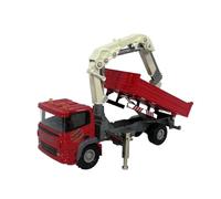 Auto Classica In Lega 1:50 Per Modello Auto In Lega Con Gru Montata Su Camion Veicolo Ingegneria Con Gru Su Veicolo Giocattolo Finito Decorativi Da Collezione(Red)