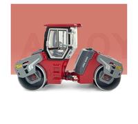 Auto Classica In Lega 1:60 Per Rullo A Doppia Ruota In Acciaio In Lega Con Modello Veicolo Ingegneria Per Macchina Per Pavimentazione Decorativi Da Collezione(Red)